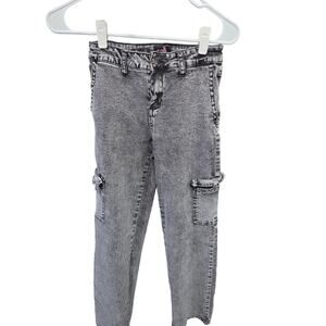 Gray Mid Rise Cargo Jeans - Zoe - 1